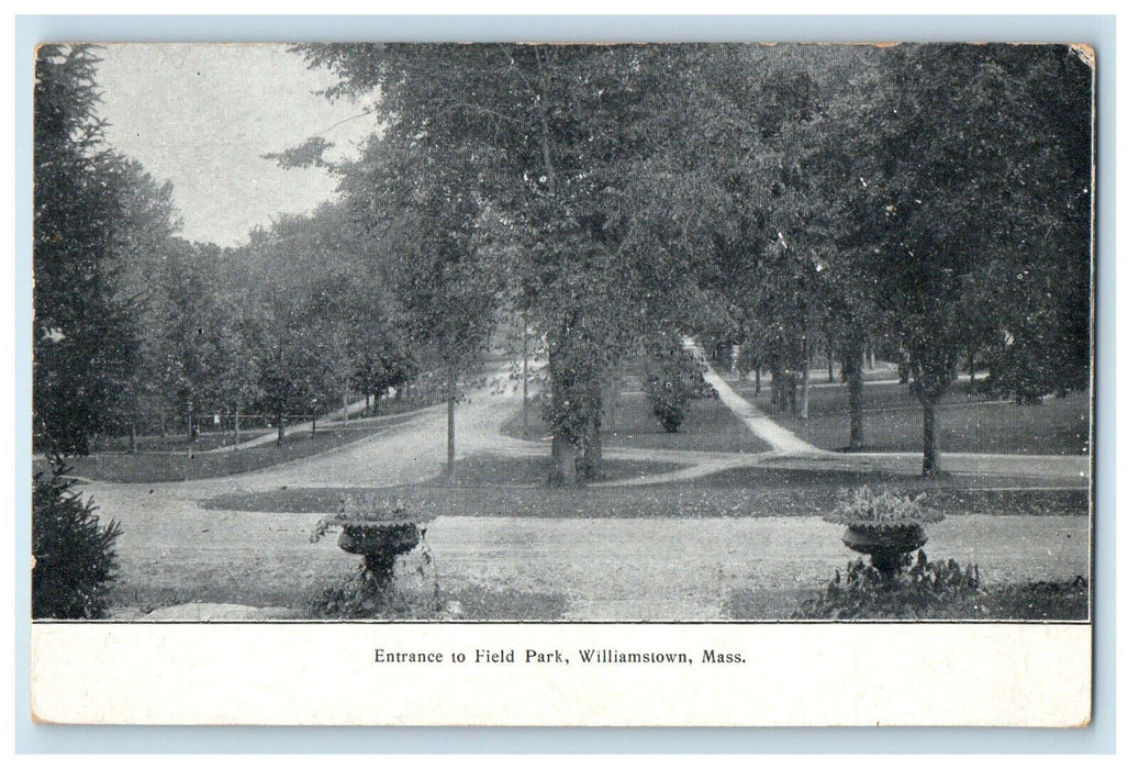 c1900s Entrance to Field Park, Williamstown Massachusetts MA Antique Postcard