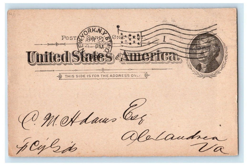 1896 H.H Smith & Co. Walking Sticks Spring Style New York Advertising Postcard