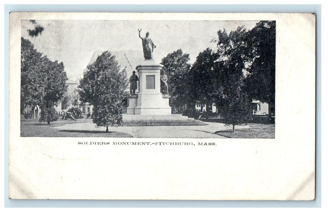 c1900s Soldier's Monument Fitchburg, Massachusetts MA PMC Antique Postcard