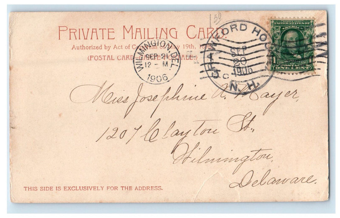 1906 Crawford House White Mountains New Hampshire NH Posted Postcard