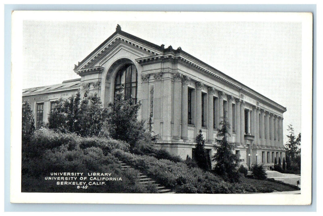 1938 University Of California Library Berkeley CA, Collector Message Postcard