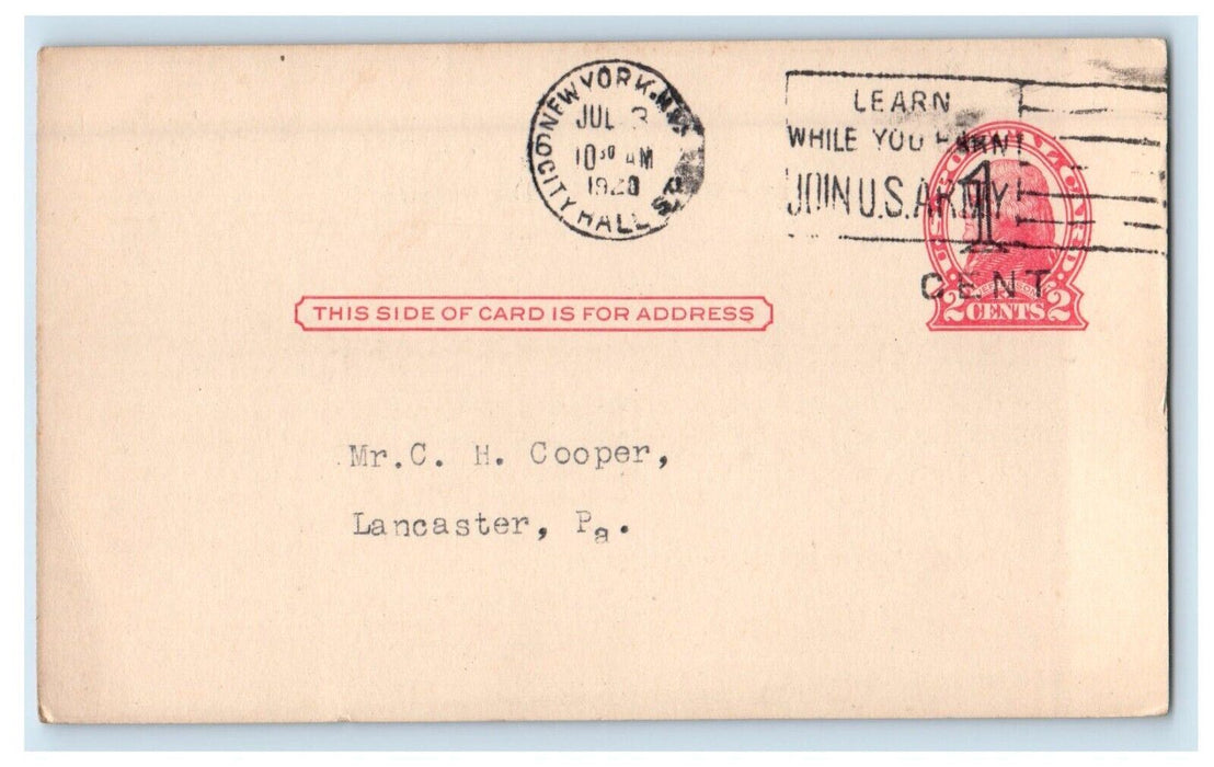 1920 Kellogg's Tasteless Castor Oil New York City NY Advertising Postcard