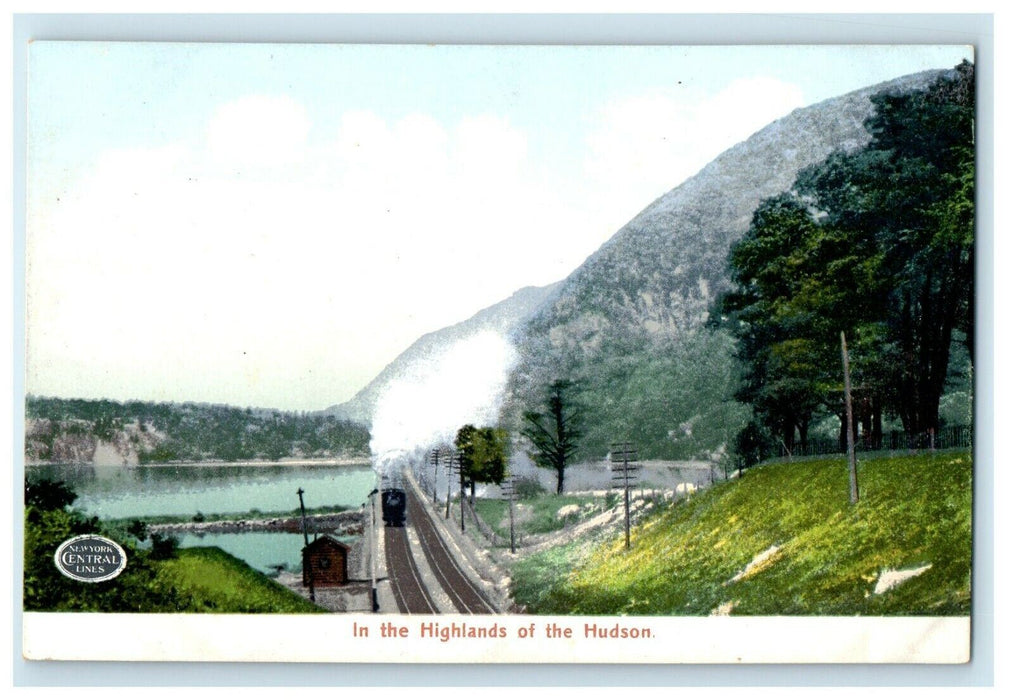 c1905 In The Highlands Of The Hudson Railroad Train New York NY Antique Postcard