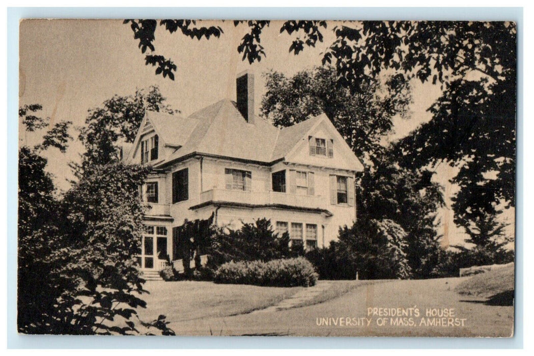 President's House University Of Massachusetts Amherst MA Vintage Postcard