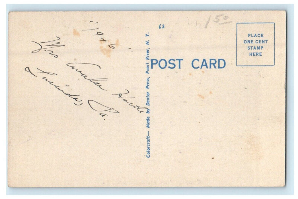 1946 Greetings From McConnellsburg Pennsylvania PA Vintage Postcard