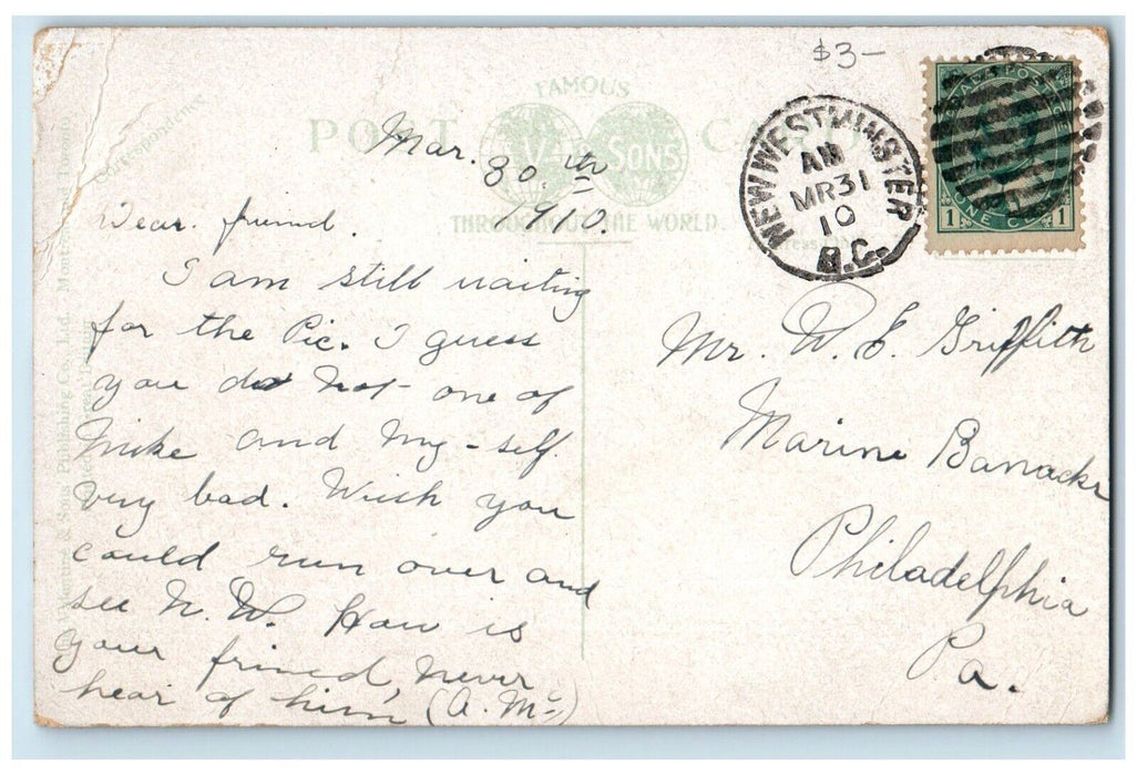 1910 Exhibition Grounds Buildings Trolley New Westminster B.C. Canada Postcard