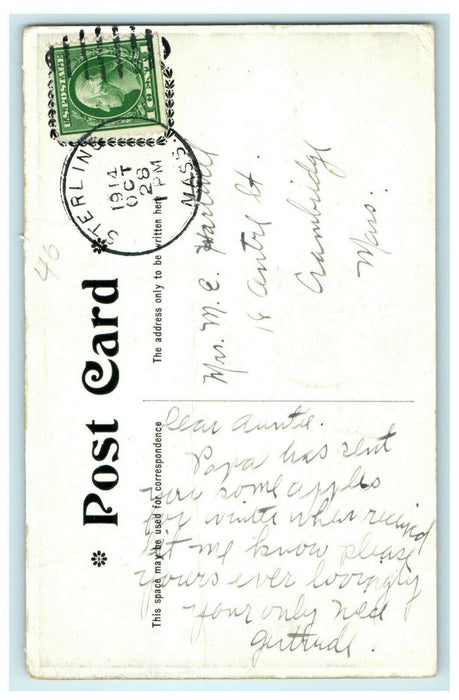 1914 Original Home Mary Sawyer Little Lamb Sterling Massachusetts MA Postcard
