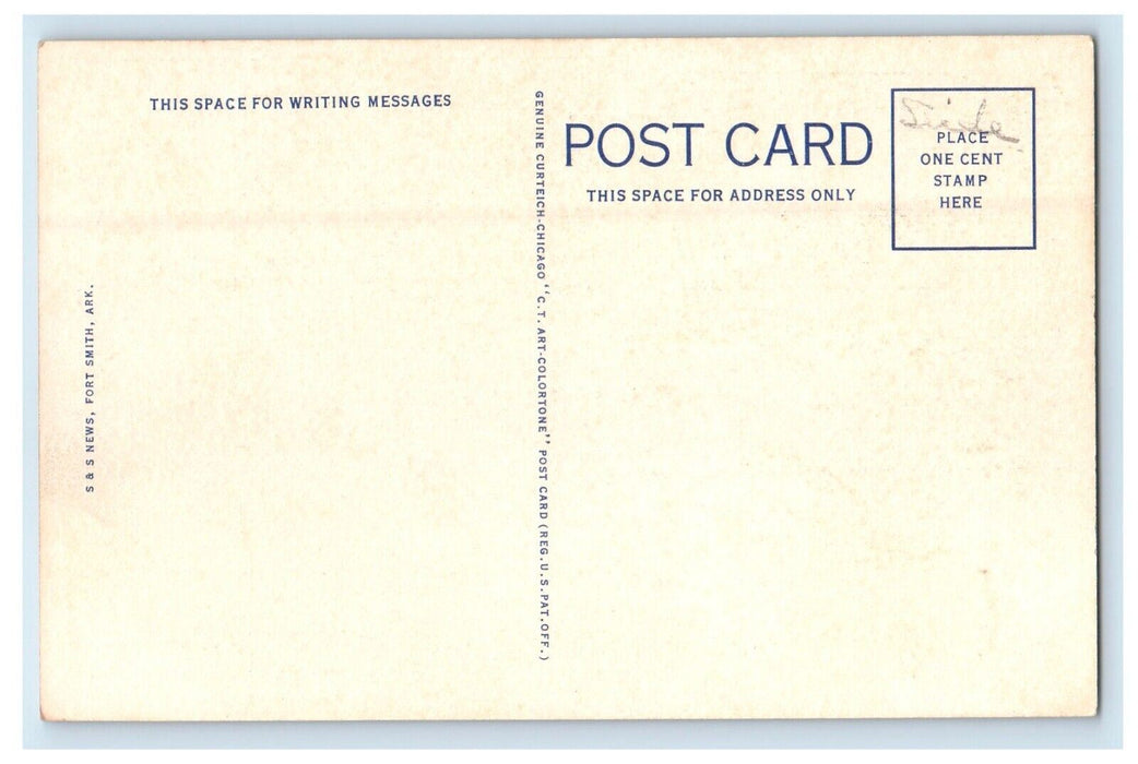 c1930's Bathing In The Clear Streams Ozarks Arkansas AR, Girl Swim Suit Postcard