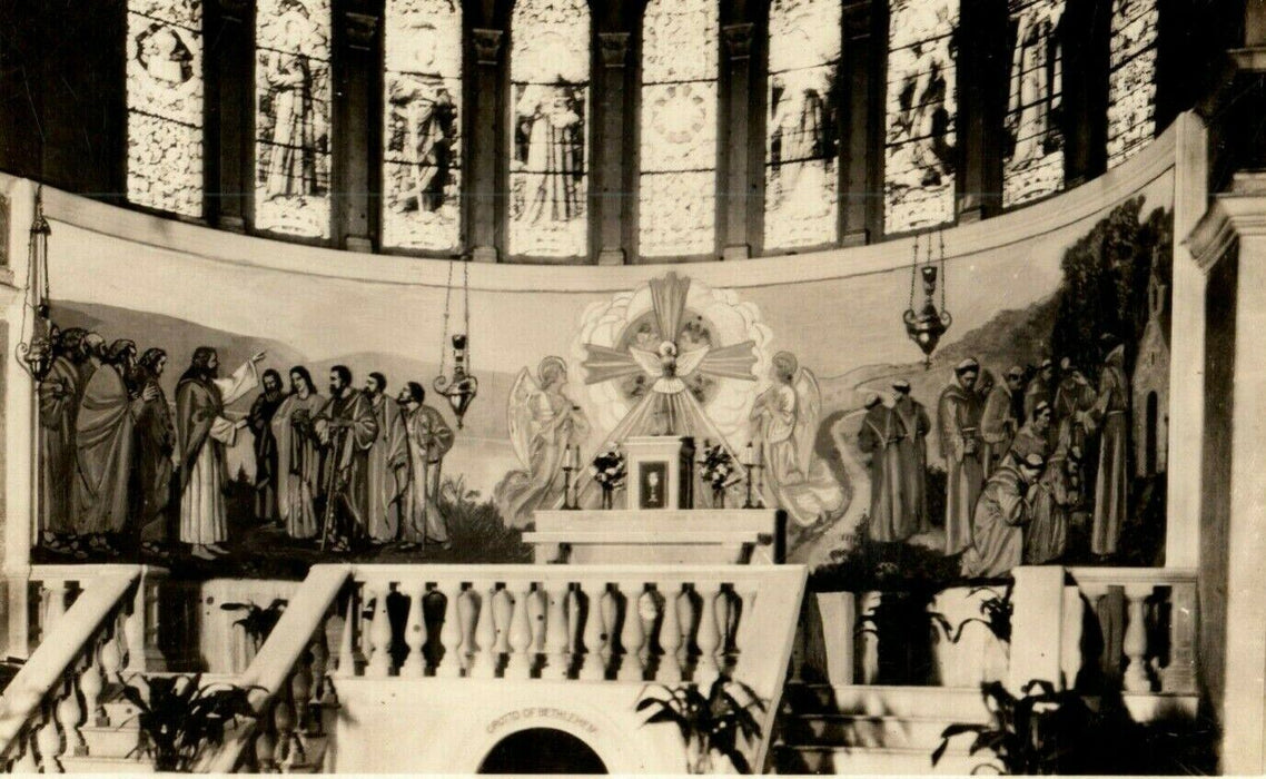Holy Ghost Altar Franciscan Monastery Washington DC RPPC Photo Postcard
