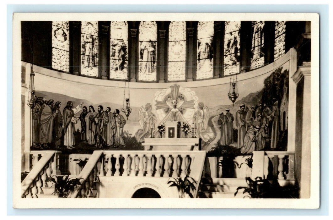 Holy Ghost Altar Franciscan Monastery Washington DC RPPC Photo Postcard