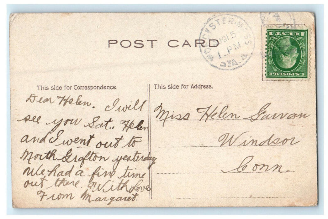 c1910s Dutch Kid, Greetings from Dandy Town Worcester Massachusetts MA Postcard