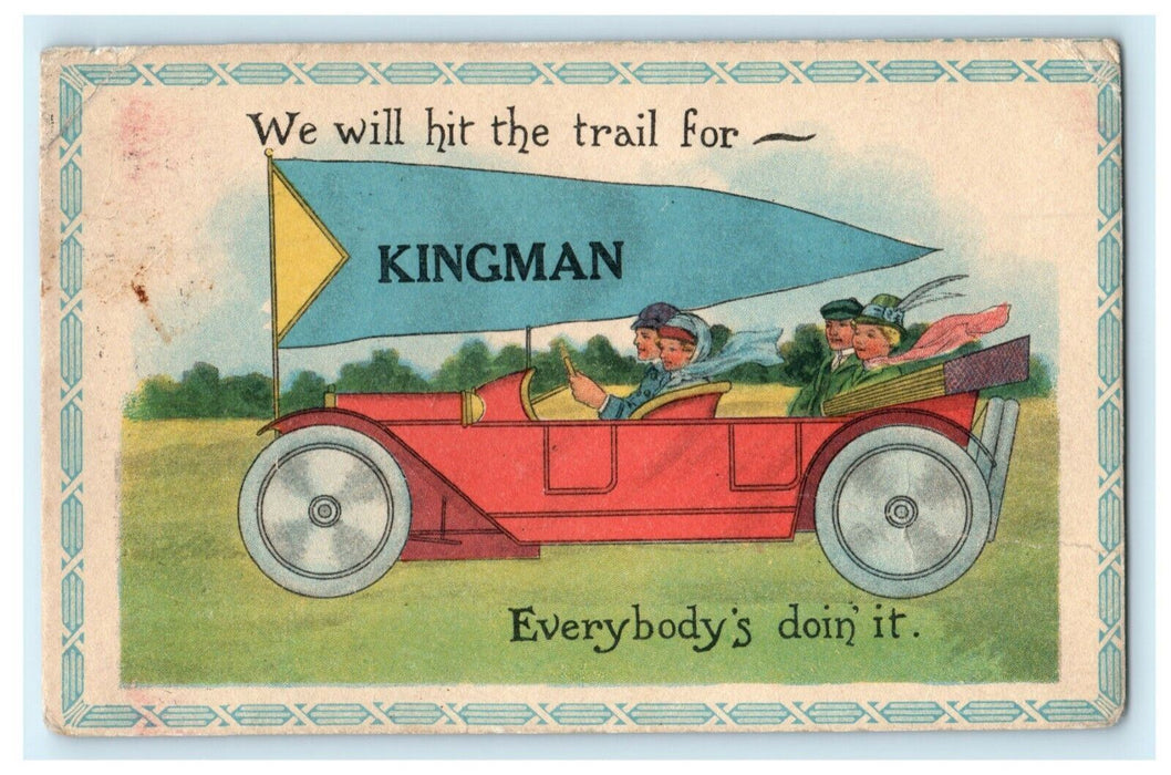 1916 Classic Car Kingman Arizona AZ Posted Antique Postcard