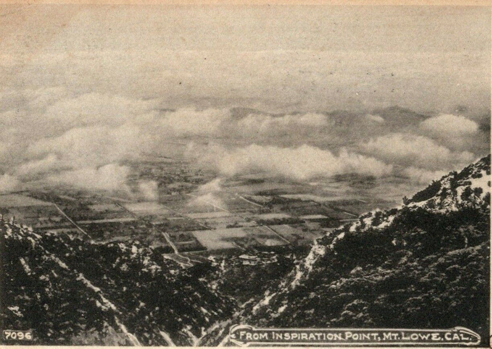 1906 Inspiration Point Mt. Lowe California CA Posted Antique Postcard