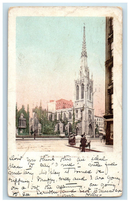 1902 Grace Church Broadway New York NY Antique Posted PMC Postcard