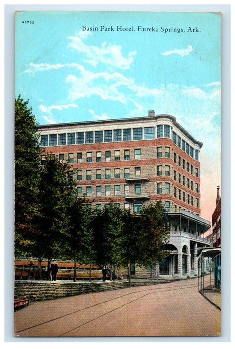 1934 Basin Park Hotel Building Eureka Springs Arkansas AR Vintage Postcard