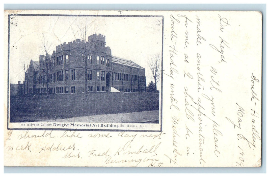 1904 Dwight Memorial Art Mt Holyoke College MA South Hadley MA PMC Postcard