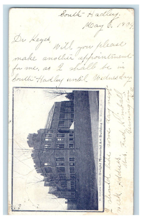1904 Dwight Memorial Art Mt Holyoke College MA South Hadley MA PMC Postcard