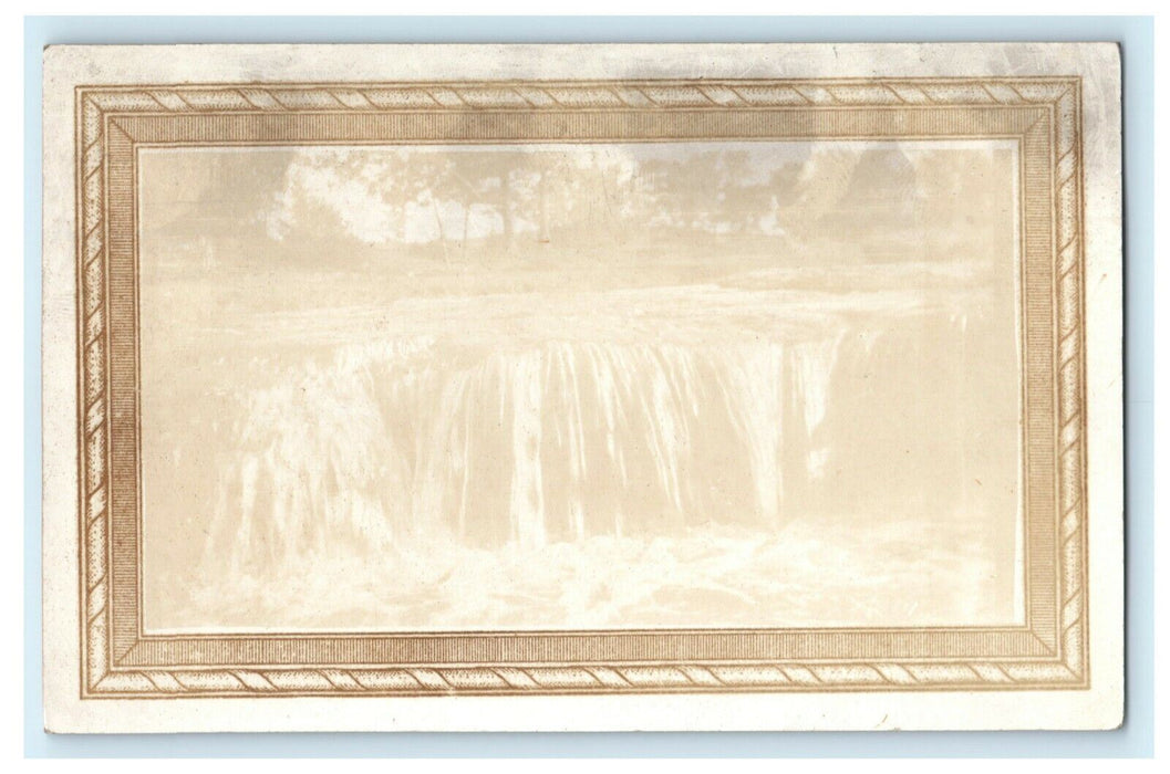 1917 Morning Sun Iowa IA Waterfall Fort Snelling Florida FL RPPC Photo Postcard