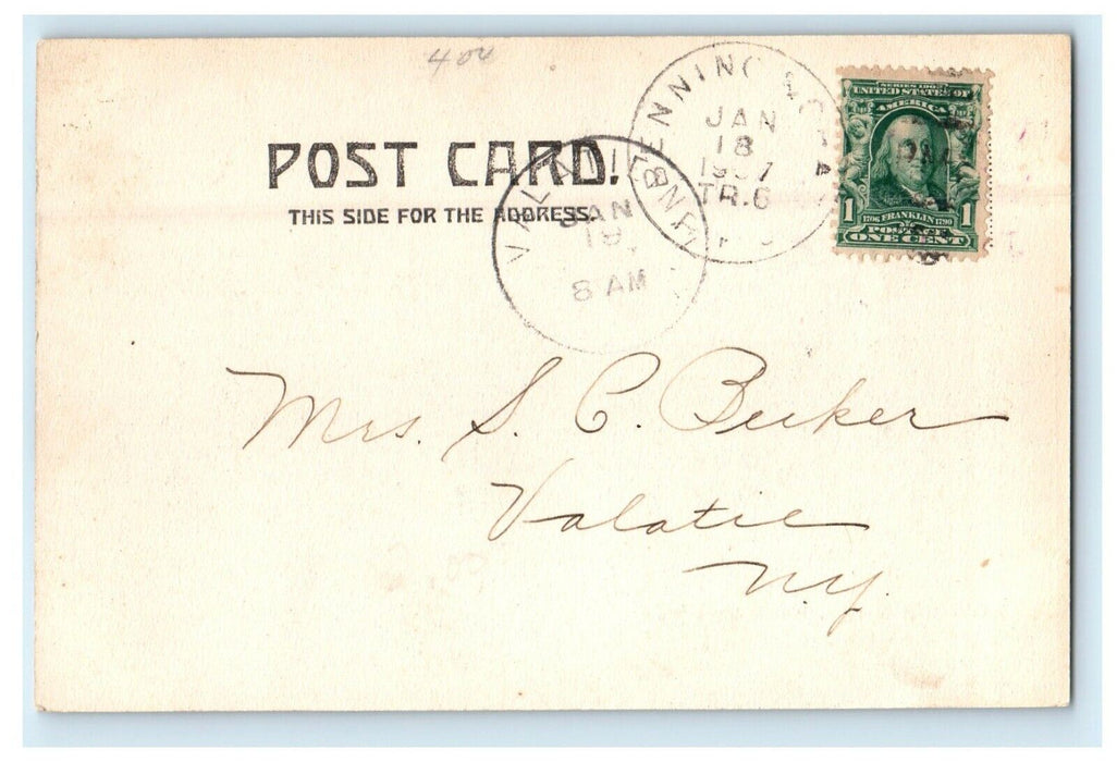 1907 Old Red Bridge Bennington Vermont VT Posted Antique Postcard