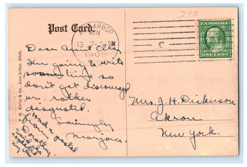 1909 Engineering Building University of Michigan, Ann Arbor Michigan MI Postcard