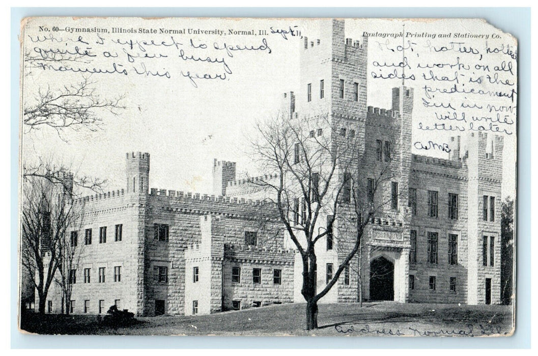 1906 Gymnasium Illinois State Normal University IL Posted Antique Postcard