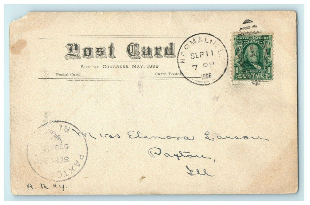 1906 Gymnasium Illinois State Normal University IL Posted Antique Postcard