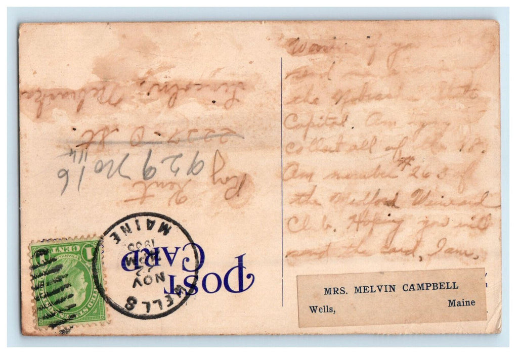 1935 Portland Head Light Cape Elizabeth Maine ME Wells Maine ME Postcard