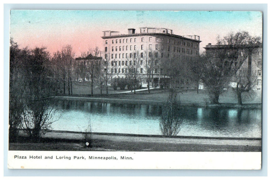 c1910s Plaza Hotel and Loring Park Minneapolis Minnesota MN Unposted Postcard