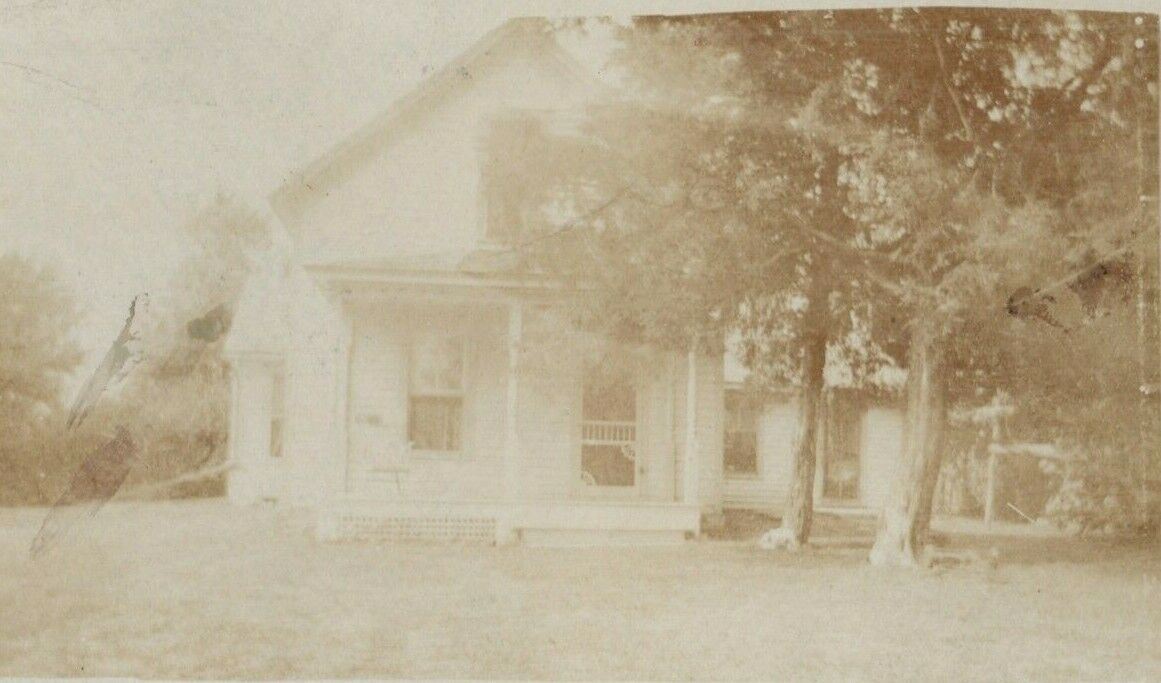 1910 Victorian House Morning Sun Iowa IA RPPC Photo Antique Postcard