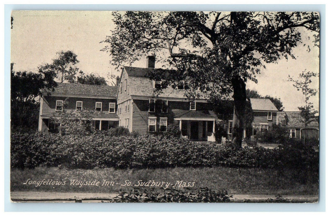 c1920s Longfellows Wayside Inn, South Sudbury Massachusetts MA Postcard