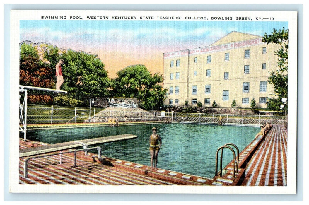 Bowling Green KY, Swimming Pool Western Kentucky Teachers College Postcard