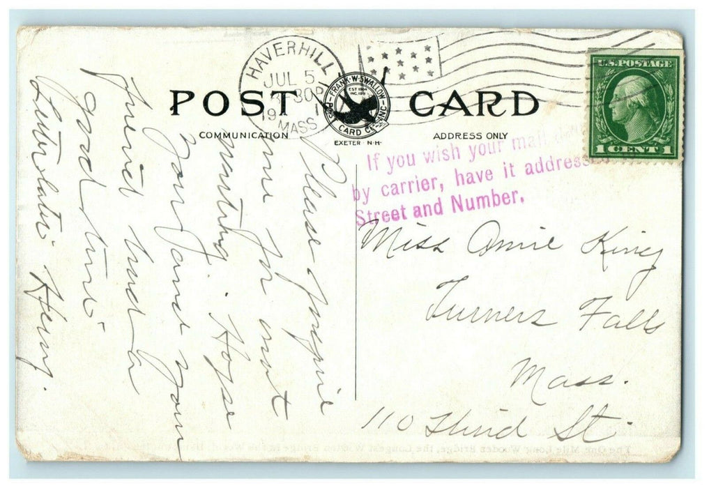 1910 Longest Wooden Bridge Hampton Beach New Hampshire NH Antique Postcard