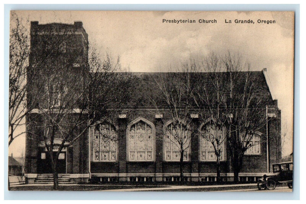 View Of Presbyterian Church La Grande Oregon OR Unposted Antique Postcard
