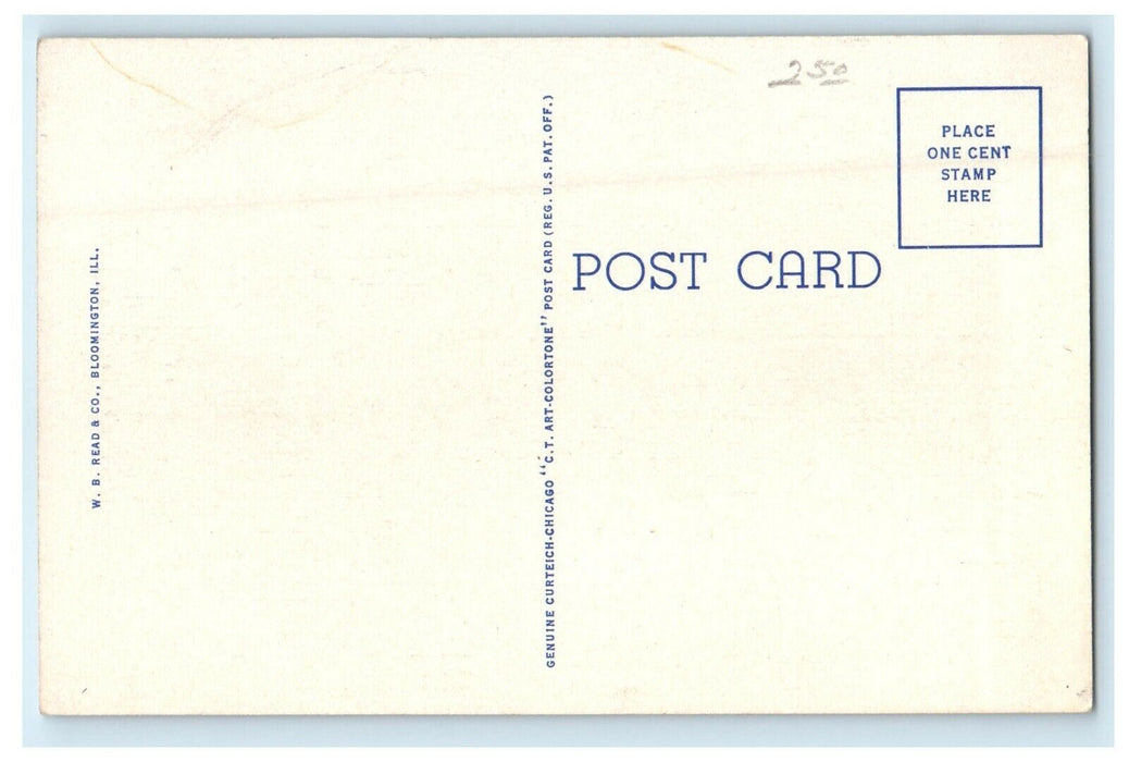 Administration Building Bloomington Normal Illinois Sanitary District Postcard