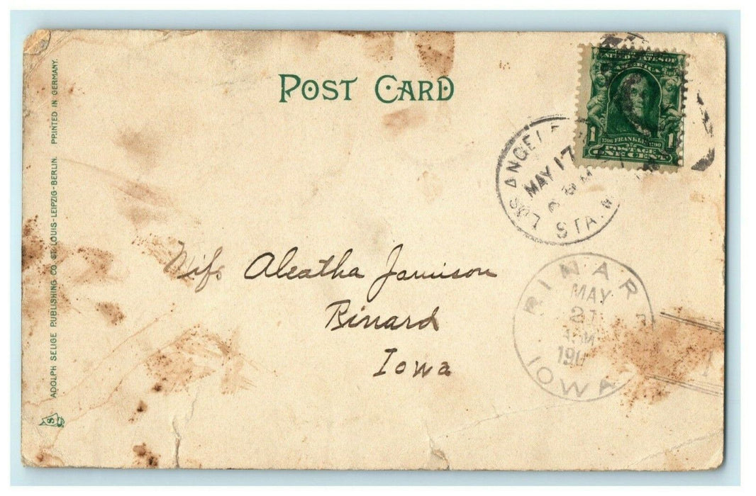 1908 5 Ton Catch Albacore Tuna Catalina Island California CA Posted Postcard