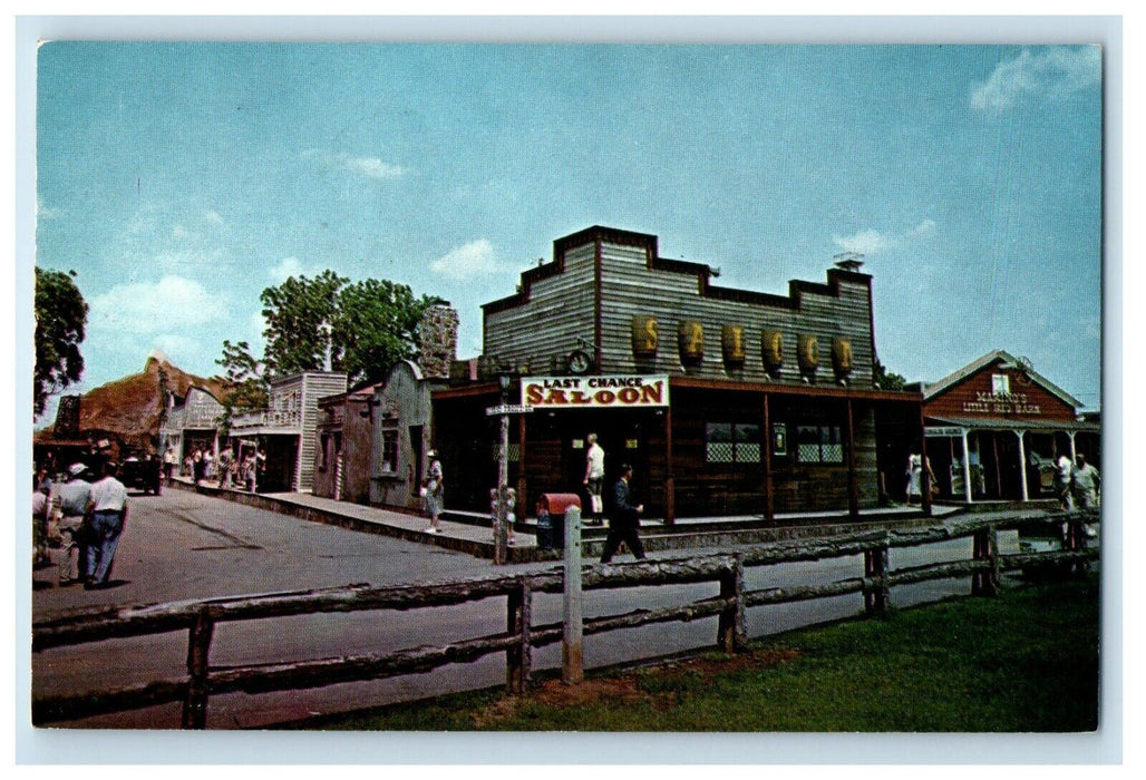 1960 Frontier City Last Chance Saloon Oklahoma City Oklahoma OK Vintage Postcard
