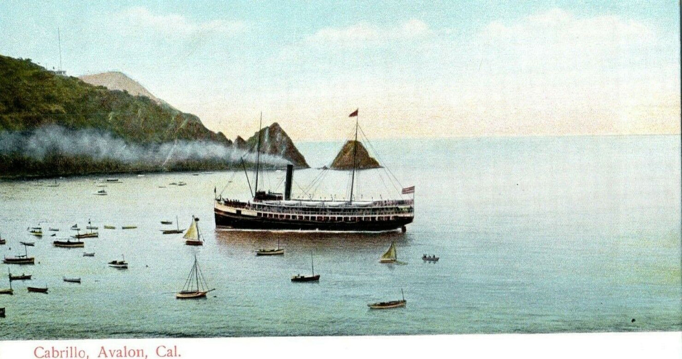 1905 Cabrillo Ship Catalina Island California CA Unposted Antique Postcard
