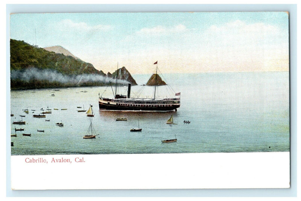 1905 Cabrillo Ship Catalina Island California CA Unposted Antique Postcard