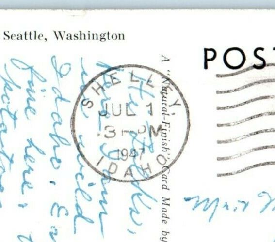 1947 U.S.S Battleship Idaho Puget Sound Anchor Seattle Washington WA Postcard