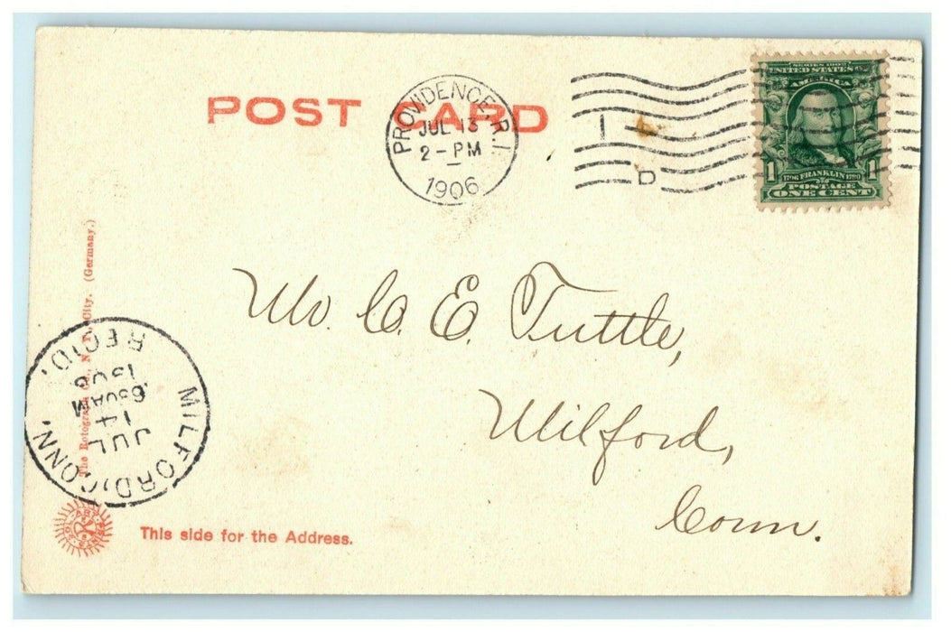 1906 Brown University Van Wickle Gates Providence RI Posted Antique Postcard