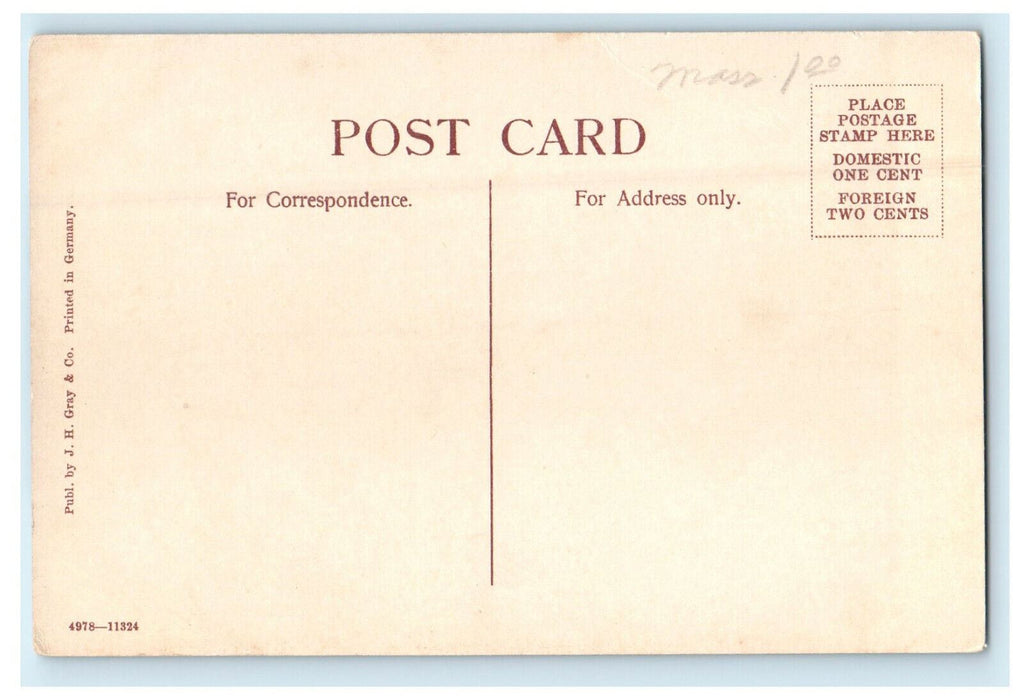 c1910s View of Mechanics Pond, Attleboro Massachusetts MA Unposted Postcard