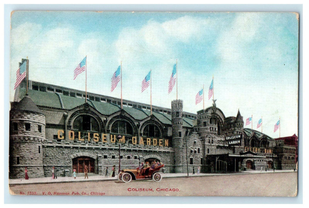 c1910s Coliseum Garden Chicago Illinois IL Antique Unposted Postcard