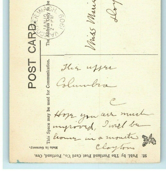 1909 Middle Columbia River Table Mountain Vancouver Washington Antique Postcard