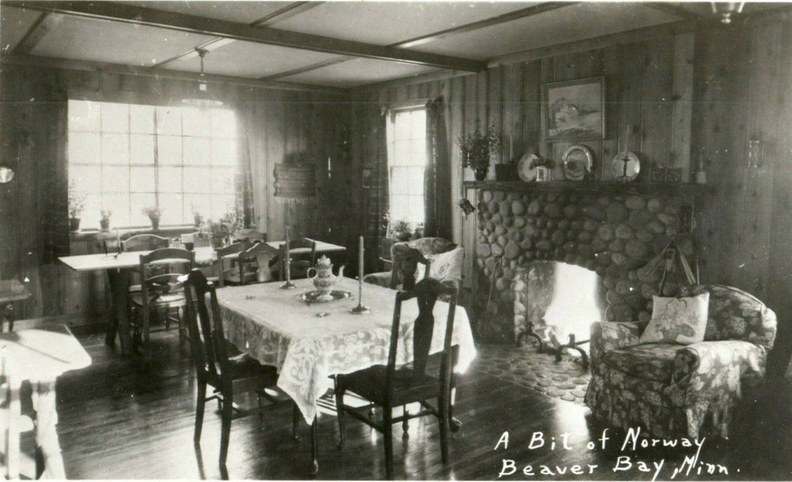 c1940's A Bit of Norway Restaurant Beaver Bay Minnesota MN RPPC Photo Postcard