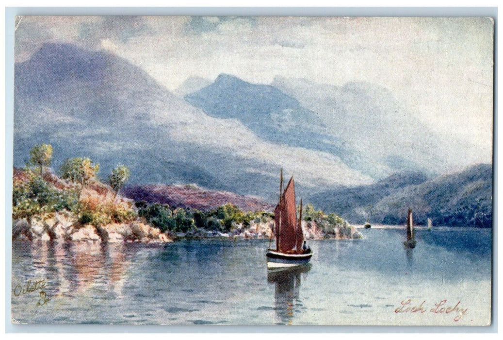 c1910 Loch Lochy Bonnie Scotland United Kingdom Oilette Tuck Art Postcard