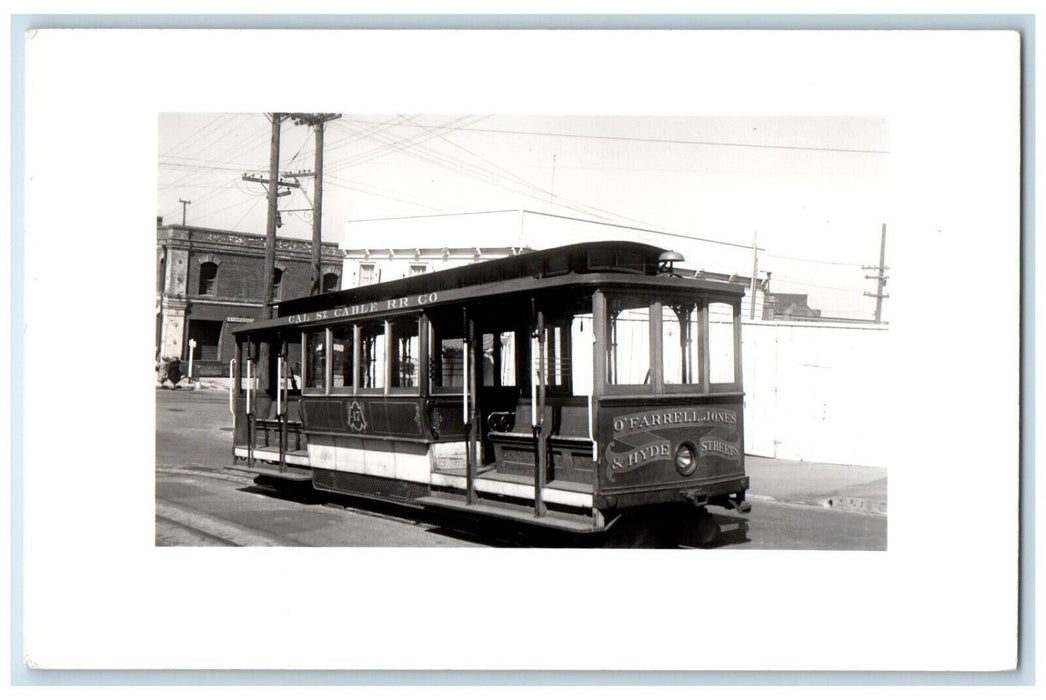 1941 O'Farrell Jones & Hyde St. Cable Car R.R. Co. #47 CA RPPC Photo Postcard