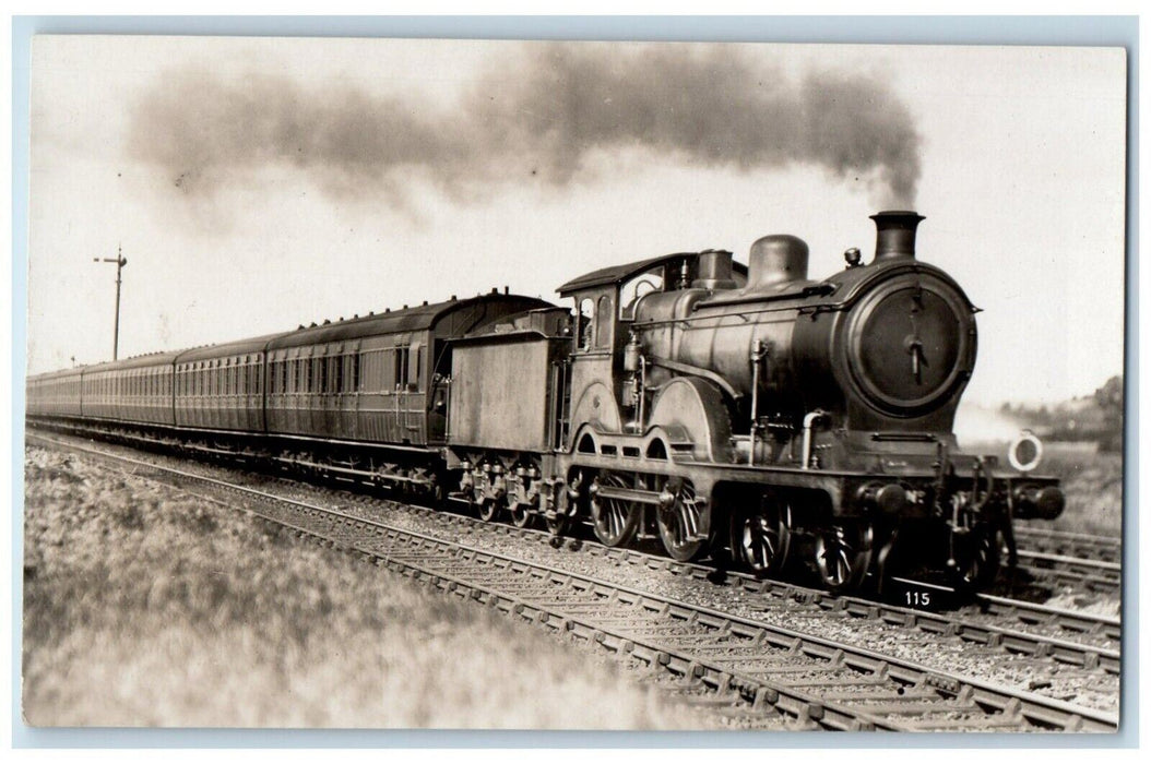 c1930's Locomotive Passenger Train England Unposted RPPC Photo Postcard