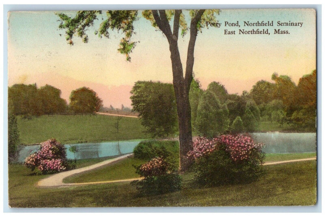 1932 Perry Pond Northfield Seminary East Northfield Park Massachusetts Postcard