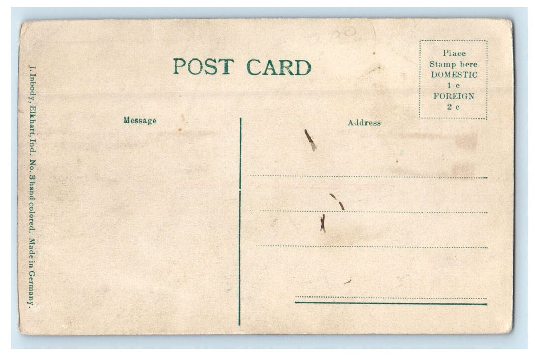 c1910 Boat Scene, Vawter's Landing Wawasee Lake Indiana IN Unposted Postcard