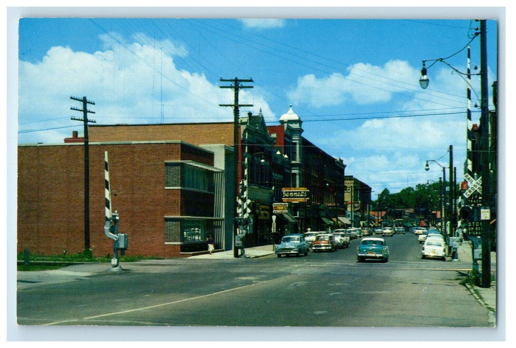 c1950s Center Street Business Section of Carry Pennsylvania PA Postcard